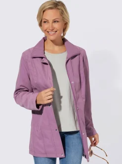 Veste de mi-saison glissière sous patte de boutonnage pression