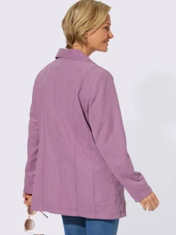 Veste de mi-saison glissière sous patte de boutonnage pression