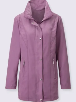 Veste de mi-saison glissière sous patte de boutonnage pression