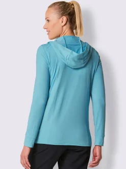 Veste de sport à capuche et manches longues uni