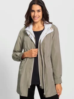 Veste d'extérieur capuche à coulisse et stoppeurs