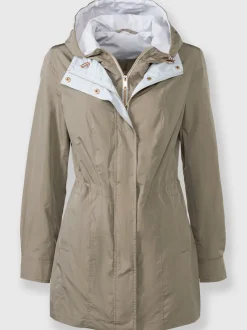 Veste d'extérieur capuche à coulisse et stoppeurs