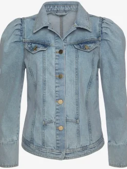 Veste en jean avant boutonné