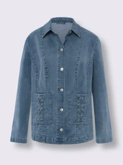 Veste en jean poches décoratives