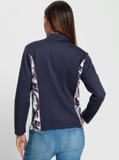 Veste en jersey avec empiècements sur les côtés et manches longues