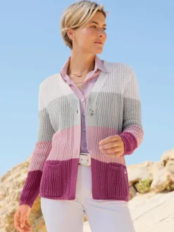 Veste en tricot ajouré ajouré