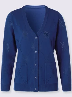 Veste en tricot ajouré ajouré