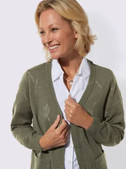 Veste en tricot ajouré ajouré