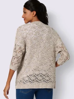 Veste en tricot ajouré motif ajouré léger