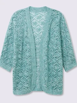 Veste en tricot ajouré motif ajouré léger