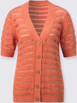 Veste en tricot ajouré pur coton