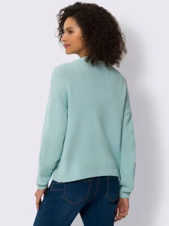 Veste en tricot boutons imitation bois
