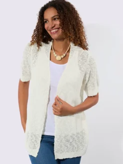 Veste en tricot coupe ouverte affinante