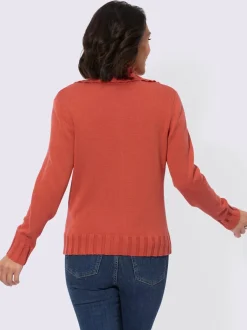 Veste en tricot à fermeture éclair col montant et manches longues