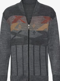Veste en tricot fermeture à glissière pratique
