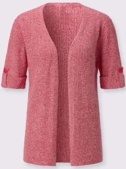 Veste en tricot fils chinés