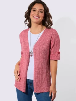Veste en tricot fils chinés