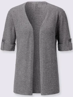 Veste en tricot fils chinés
