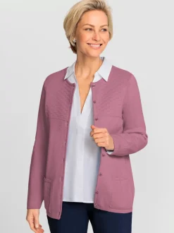 Veste en tricot fin 50% laine vierge