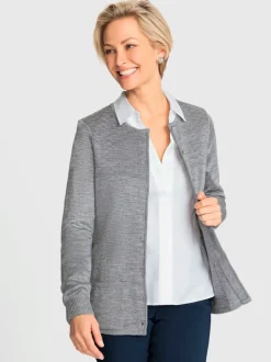 Veste en tricot fin 50% laine vierge