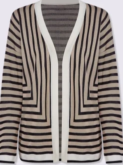 Veste en tricot fin motif à rayures mode