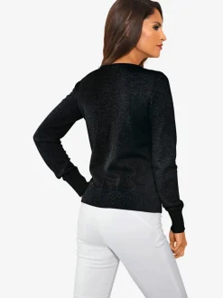 Veste en tricot fin motif tricot ajouré tendance