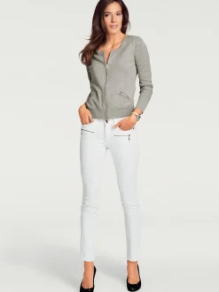 Veste en tricot fin motif tricot ajouré tendance