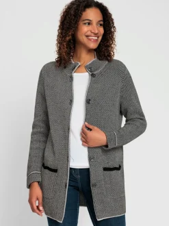 Veste en tricot jacquard 51% coton