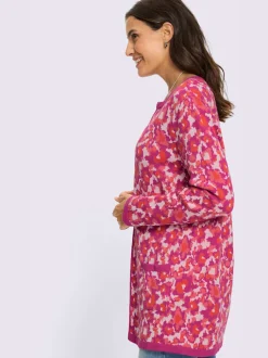 Veste en tricot jacquard motif jacquard original