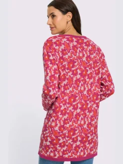 Veste en tricot jacquard motif jacquard original