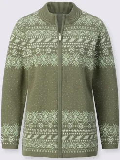 Veste en tricot jacquard superbe tricot jacquard