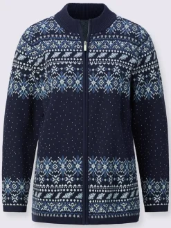 Veste en tricot jacquard superbe tricot jacquard