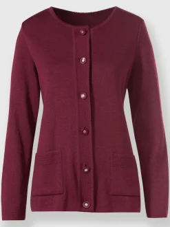 Veste en tricot 50% laine vierge (mérinos)