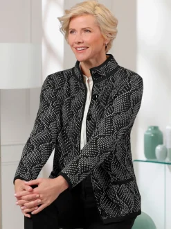 Veste en tricot 30% laine vierge (mérinos)