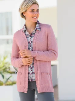 Veste en tricot mélange coton-viscose
