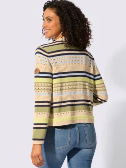 Veste en tricot mélange de motifs tendance