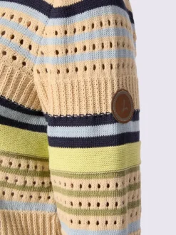 Veste en tricot mélange de motifs tendance