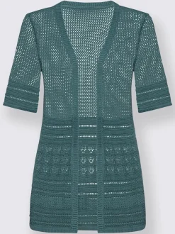Veste en tricot motif ajouré léger
