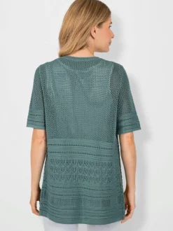 Veste en tricot motif ajouré léger