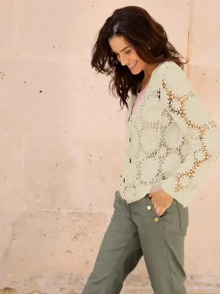 Veste en tricot pur coton