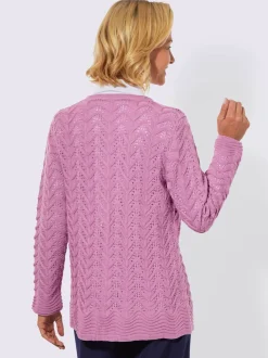Veste en tricot superbe motif ajouré