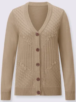 Veste en tricot superbe motif tricoté