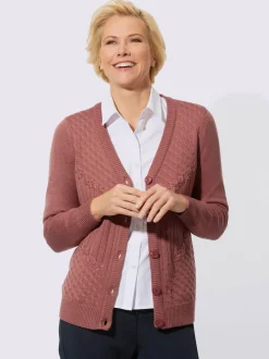 Veste en tricot superbe motif tricoté