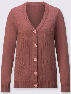 Veste en tricot superbe motif tricoté