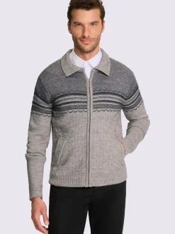 Veste en tricot tissu structuré de qualité