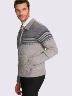 Veste en tricot tissu structuré de qualité