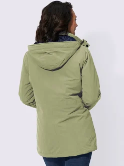 Veste extérieure à capuche et col montant avec poches zippées