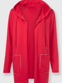 Veste légère à capuche avec cordon et poches sans fermeture