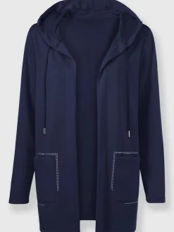 Veste légère à capuche et manches longues en modal