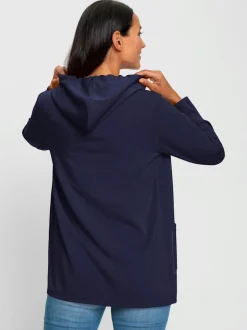 Veste légère à capuche et manches longues en modal